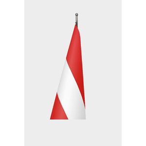 Drapeau de jardin officiel d'Autriche, fanion d'intérieur, logo personnalisé, impression numérique, satin, nylon, plastique, polyester, vinyle ; mât de drapeau en aluminium - Product Image 3