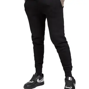 Pantaloni della tuta da pista invernali personalizzati OEM cerniera moda uomo nero Casual personalizzato oversize da uomo Jogger