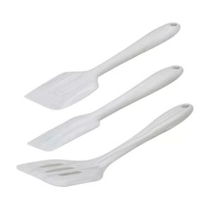 Ensemble de service de nourriture en métal en acier inoxydable avec tête argentée et manche en bois, parfait pour servir des couverts élégants de haute qualité - Product Image 4