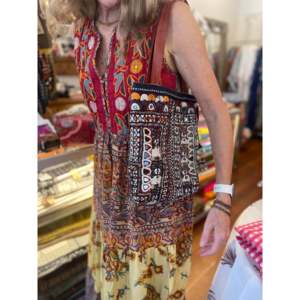 Vestido MASION HOTEL EUGENIE - Mullumbimby, Estilo Gótico, Transpirable y Sostenible, con Diseño de Patchwork, sin Tirantes, Tipo Halter, Ideal para Fiestas Diurnas - Product Image 1