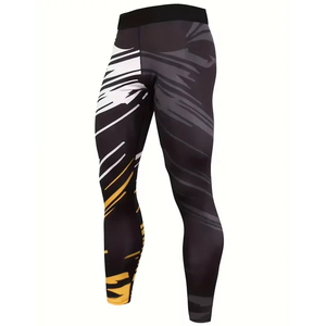 Leggings de fitness pour hommes avec nouveau design, impression personnalisée, coton/fibre de bambou, respirants, taille élastique pour l'entraînement et la gym - Product Image 1