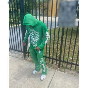 ชุดวอร์มลำลองสำหรับฤดูหนาวแบบยูนิเซ็กซ์ ผ้าแห้งเร็ว เสื้อฮู้ด กางเกงจ็อกเกอร์ ชุดออกกำลังกาย ชุดกีฬา ขายส่ง รับผลิตตามสั่ง - Product Image 3