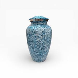 Blue Dove Heaven Scene Cremation Urn with Spiritual <b>Artwork</b> and Matching Keepsake Mini Urn - Product Image 3