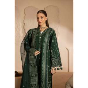 Vestido Bordado Mehmatal-Zinia-Lawn, Elegante Estilo para Madre de la Novia-MBN-07 - Product Image 3