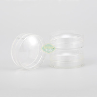 Boîte en plastique transparente de petit récipient rond de qualité alimentaire de logo personnalisé pour l'emballage parfumé de thé de fleur de rose