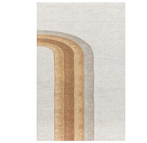 Tapis synthétique antidérapant personnalisé à poils longs doux et soyeux ensembles de tapis brodés pour chambre à coucher technique de tissage plat en peluche - Product Image 6