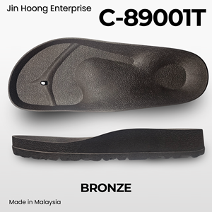 Jin Hoong Men's C-89001T Black PVC <b>Flip</b>-<b>Flop</b> Outsole Lightweight Comfortable Anti-Slip Durable Water Resistant - Product Image 4