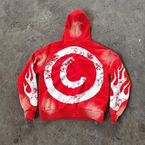 Sudadera con Capucha y Pantalones Deportivos de Felpa Francesa Suave, 300 GSM, Felpa Gruesa, Lavado Ácido, Chándal, MOQ Bajo, 100% Algodón - Product Image 4