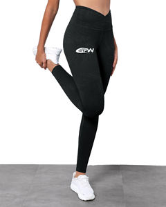 Leggings de Mujer de Cintura Alta con Tejido de Compresión Sólido, Paneles Laterales de Malla, Longitud Completa, Transpirabilidad Extra - Product Image 1