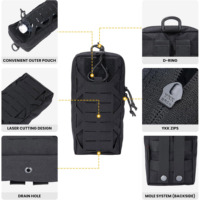 Pochette utilitaire tactique EDC Molle Domelco Group, organiseur d'outils respirant, sac ceinture, poche pour gadgets, camping en plein air, polyester
