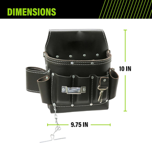 กระเป๋าเครื่องมือช่างไฟฟ้าหนังสีแทนน้ำมันพร้อมเข็มขัดคาดเอว - Product Image 2