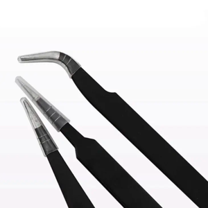 Pinzas para pestañas de acero inoxidable de tasa ajustable de calidad superior Juego de 6 piezas hecho en fábrica para depilación de cejas - Product Image 2