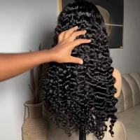 Perruque birmane bouclée en cheveux indiens bruts HD Lace Front perruque en cheveux humains vierges à cuticule alignée 100% sans colle Full Lace perruque Lace Frontal