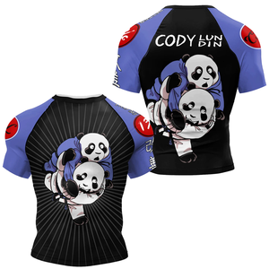 Camiseta de Rashguard de Manga Corta para Hombre, Diseño Popular Personalizado, Sublimación, Negra, Sin Gi, BJJ, Jiu Jitsu, para Peleas, BJJ, MMA - Product Image 5