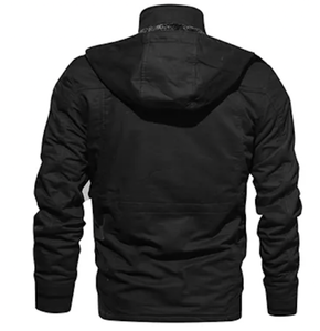 Venta al por mayor única Hombres Regular Fit Chaqueta de béisbol Abrigo Casual Bolsillos Cuello redondo Bomber Outwear chaqueta para hombres - Product Image 2
