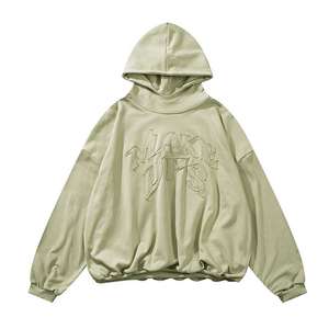 Vente en gros de sweats à capuche pour hommes pour adultes, grandes tailles, sweats à capuche de couleur unie vintage pour hommes - Product Image 2