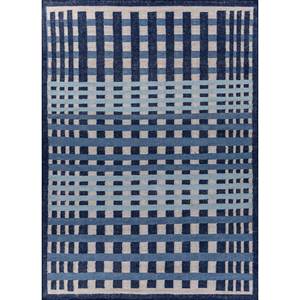 อัลฮัมบรา บลู พรมขนสัตว์ทอลายเรียบ ลายเรขาคณิตคลาสสิก พรมห้องนั่งเล่นทรงสี่เหลี่ยมผืนผ้า ทำด้วยมือ รุ่น ADWL-13129 - Product Image 4