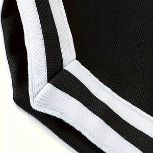 Short en maille de coton respirant à double couche pour homme, décontracté, pour la course à pied en plein air, entraînement, tissage droit, pas de décorations de natation - Product Image 5