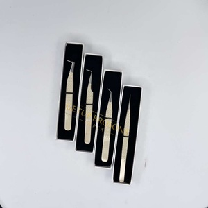 Pinzas de extensión de pestañas de fibra con punta curva y agarre de diamante, de alta calidad, para aislamiento/boot/90, con recubrimiento en polvo nude, instrumentos de belleza - Product Image 4