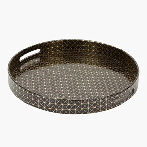 Designer Metal Enamel Serving Tray Handcrafted Finish For Home Hotel Restaurant Table Use - Product Image 4