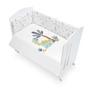 Precioso Juego de Funda Nórdica de Dinosaurios con Diseño de Palmera Blanca Extraíble para Cuna de Bebé y Niños - Product Image 1