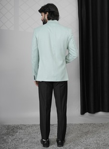 เสื้อเบลเซอร์สีเขียวทะเลสำหรับผู้ชาย ผลิตจากโรงงานโดยตรง รับสั่งทำตามแบบ สำหรับงานแต่งงาน งานเลี้ยง และการใช้งานในงานมืออาชีพ มีจำหน่ายสำหรับการส่งออก - Product Image 3