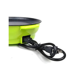 Yonsa Non-Stick Electric <b>Frying</b> <b>Pan</b> With PTFE Coating, <b>Stainless</b> <b>Steel</b> Round Design, Manual Control, Household Use, Green Color, - Product Image 5