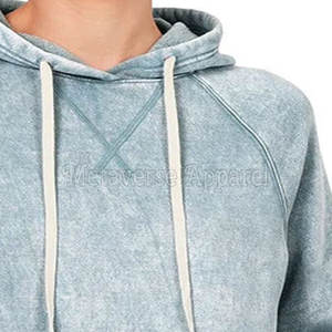 Sudaderas con Capucha Casuales Transpirables de Invierno para Mujer, Lavadas al Ácido Vintage, Logotipo Personalizado de Fábrica OEM en Existencia - Product Image 4