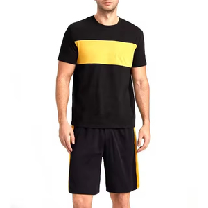 Conjunto Casual de Verano para Hombre, 2 Piezas, Camisa de Manga Corta y Pantalones Cortos, Transpirable, de Algodón, Tallas Grandes Disponibles, Colores Personalizables, Venta al Por Mayor - Product Image 1