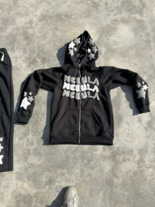 Survêtement personnalisé unisexe à fermeture éclair complète respirant Ensemble sweat à capuche et pantalon de survêtement lourds pour hommes avec survêtement imprimé bouffant - Product Image 5