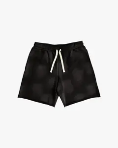 Shorts en toile délavée personnalisés pour hommes, style streetwear unisexe vintage, 100% coton, séchage rapide, respirant - Product Image 2