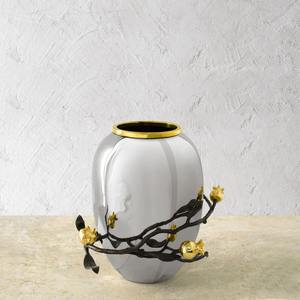 แจกันดอกไม้โลหะทรงสูงสุดหรูตกแต่งด้วยสำเนียงที่เหมาะสำหรับดอกไม้สดหรือดอกไม้ประดิษฐ์ในห้องนั่งเล่นโถงทางเดินและทางเข้า - Product Image 6