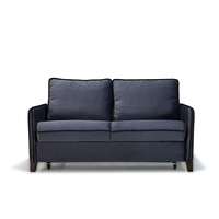 Canapé-lit convertible moderne pliable avec structure en bois et revêtement en tissu, couleur personnalisable, pour salon, extérieur, appartement, centre commercial