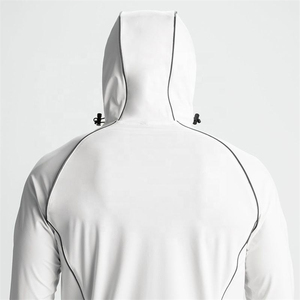 Sudadera con capucha de entrenamiento con cremallera para hombre de marca superior, chaqueta atlética de poliéster transpirable para gimnasio para deportes de invierno - Product Image 3