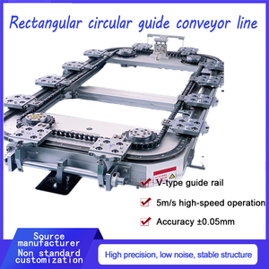Lắp đặt ngang dây chuyền sản xuất tự động cho băng tải lưu thông hướng dẫn tròn với đường ray dẫn hướng đôi bên trong và bên ngoài - Product Image 6