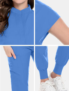 Trajes médicos ecológicos, mezcla de algodón, uniformes de enfermería sostenibles, ropa de Hospital al por mayor - Product Image 5