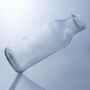 Bouteilles en verre recyclables à large ouverture de 450 ml pour jus, café, thé et eau avec bouchon à vis - Product Image 3