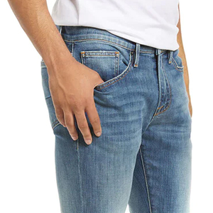 Custom Denim Pants <b>Men</b> Designer Casual Cotton Pant Solid Colors Reasonable Price OEM <b>Jeans</b> <b>Mens</b> Denim Pants - Product Image 6