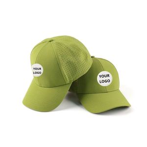 OEM 6-Panel Performance Golf Hat with Custom Logo Laser Cut Holes Lightweight Breathable <b>Snapback</b> <b>Cap</b> for Outdoor Sports - Product Image 5