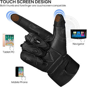 Guantes Profesionales de Motocicleta de Cuero con Protección de Espuma, Impermeables y Transpirables, para Deportes al Aire Libre, Unisex - Product Image 4