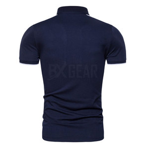 Camiseta Polo de manga corta transpirable para hombres con ajuste moderno, ideal para eventos casuales y moda diaria - Product Image 3
