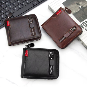 Portefeuille porte-cartes en cuir PU de haute qualité, portable, avec logo personnalisé, doublure en polyester, vente en gros pour hommes 2026 - Product Image 2