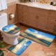 Custom Printed <b>Mat</b> <b>Bathroom</b> Rug <b>Set</b> for <b>Bathroom</b> Non-Slip Shower Curtain Bath <b>Mat</b> - Product Image 6