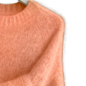 Pull en mohair doux pour femme, col rond, manches longues, coupe ample, chaud, décontracté, léger, en laine duveteuse, tendance hiver - Product Image 3