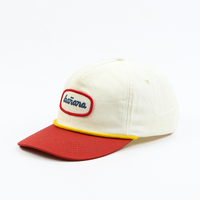 Casquettes de baseball brodées 3D bicolores jaunes en tissu éponge, style sportif avec cordon, vente en gros ODM, pour voyage, activités de plein air, pêche, Injae Vina Vietnam