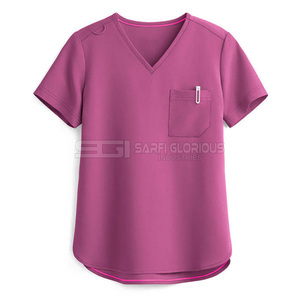 ชุดยูนิฟอร์มพยาบาลฤดูร้อนแบบสั่งทำสำหรับผู้หญิง ขายดี ชุดสครับถักสำหรับบุคลากรทางการแพทย์ แบบแพทย์ ผลิตจากผ้าสแปนเด็กซ์ - Product Image 5