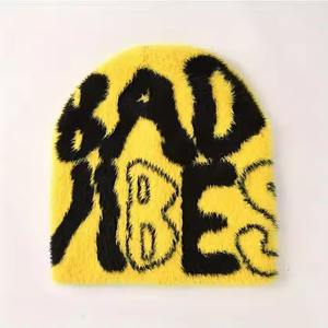 2025 Y2K adulto 100% acrílico Beanie sombreros personalizados al por mayor gorros de punto con logotipo personalizado para viajes - Product Image 1