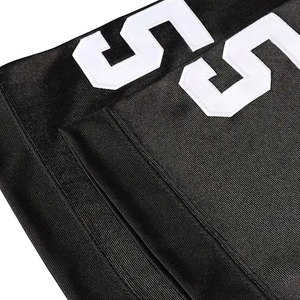 Camiseta de Fútbol Permian Negra con Cuello en V, Manga Corta, Diseño Deportivo Transpirable de Malla para Hombre, Número 45, Logotipo del Capitán C en la Parte Delantera - Product Image 2