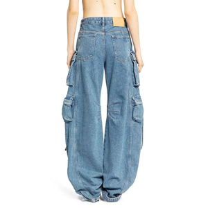 Pantalon décontracté taille haute multi-poches 2026, pantalon large, jean pour femme, jean baggy, pantalon cargo, jean pour femme - Product Image 3