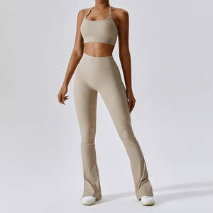 Conjunto de Yoga y Gimnasio de Dos Piezas para Mujer, Marca Privada, Suave, Sin Costuras, Acanalado, Tallas Grandes, Spandex/Nailon, Ecológico, Secado Rápido, Absorbe la Humedad - Product Image 5